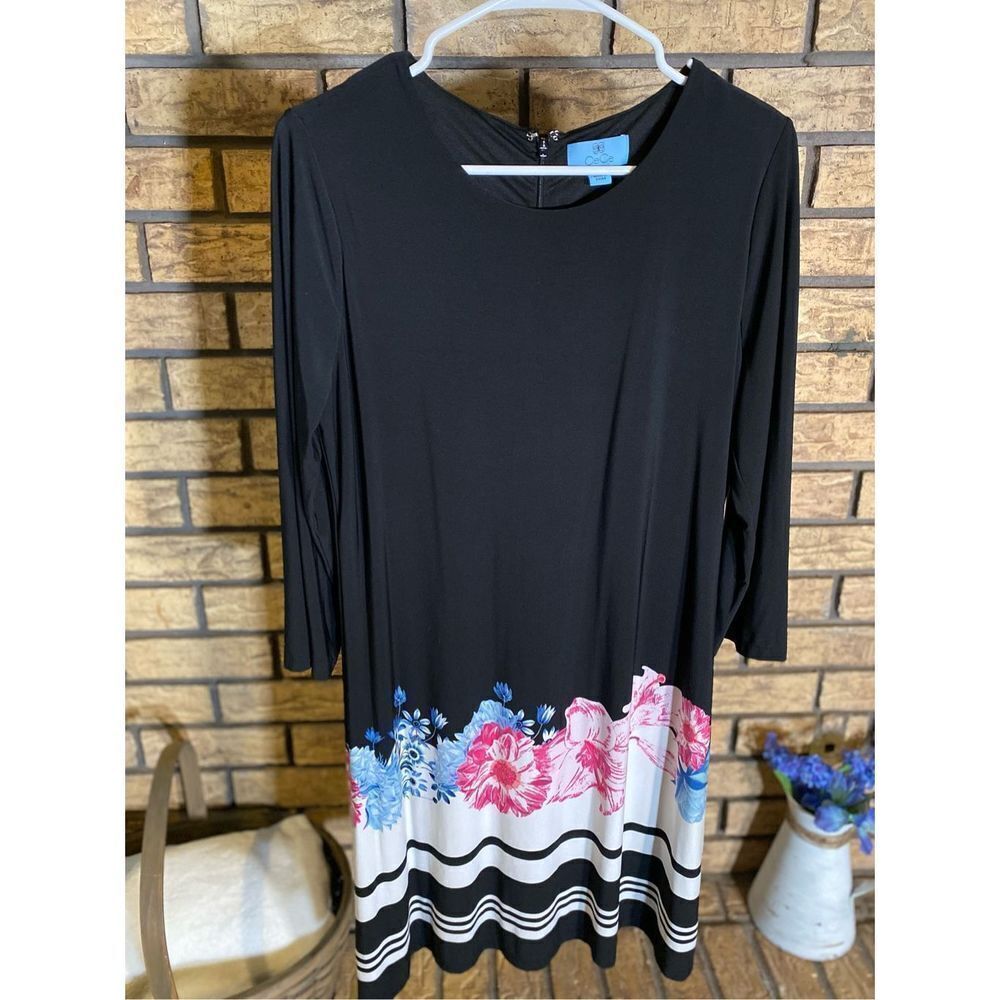 Cece Floral Print Long Sleeve Dress
